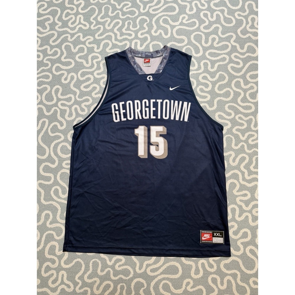 Vintage Nike Georgetown Jersey Men's 2XL #15 Hoyas Team Sports 90s Made In USA